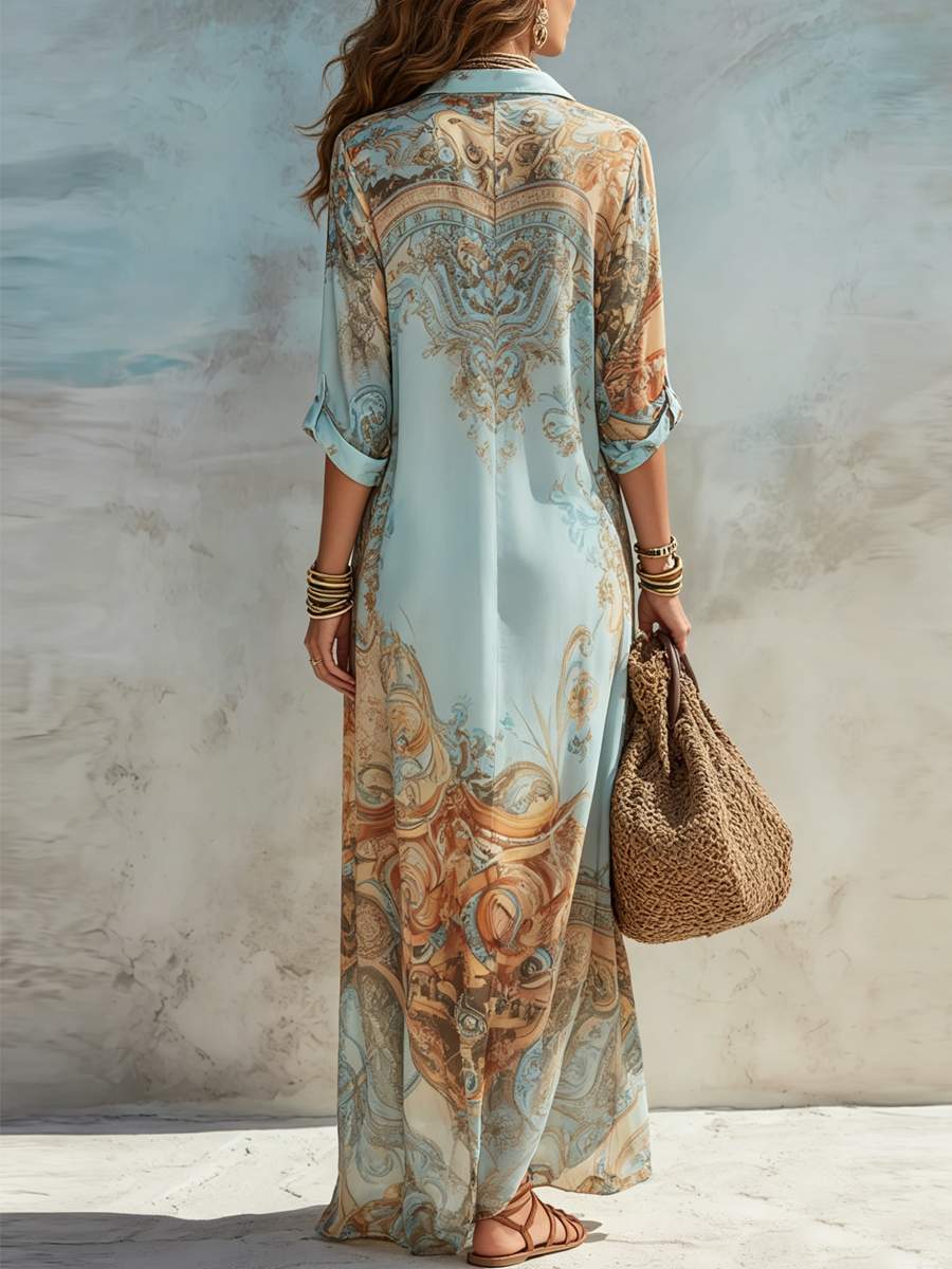 Fabiana | Vestido Mediterráneo con Escote en V 2026